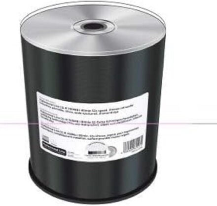 CD-R 100cake 700MB 52x Mediarange MRPL516 Professional Line CD-R 80min, Fully Printable (Thermal Retransfer), Silver, Fully Metallised, Silver Writing Page