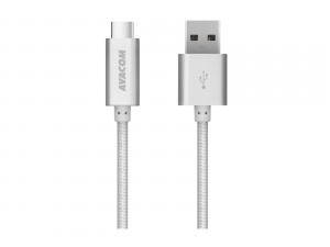 Kabel USB (3.1), USB A M- USB C M, 1m, stříbrný, Avacom, blistr