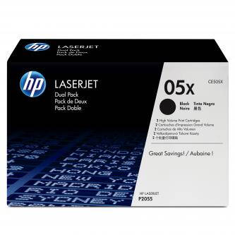 HP originální toner CE505XD, black, 13000 (2x6500)str., HP 05X, high capacity, HP LaserJet P2055, dual pack, 2ks, O