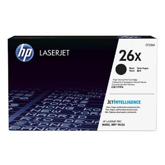 HP originální toner CF226X, black, 9000str., HP 26X, high capacity, HP LaserJet Pro M402, Pro MFP M426, 930g, O