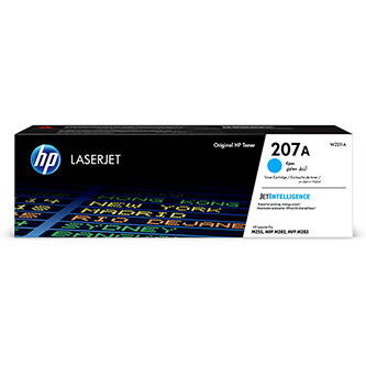 HP originální toner W2211A, cyan, 1250str., HP 207A, HP Color LaserJet Pro M255, MFP M282, M283, O