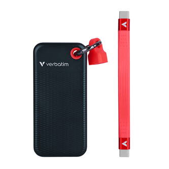 SSD externí Verbatim Pocket SSD Black/Red, 32192, 1000GB, červený, M.2, obsahuje USB C kabel a pytlík, 96.1 x 45.1 x 10 mm, USB C