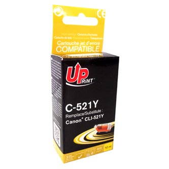 UPrint kompatibilní ink s CLI521Y, yellow, 510str., 10ml, C-521Y, s čipem, pro Canon iP3600, iP4600, MP620, MP630, MP980