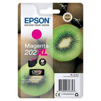 Epson originální ink C13T02H34010, 202 XL, magenta, 8.5ml, Epson XP-6000, XP-6005