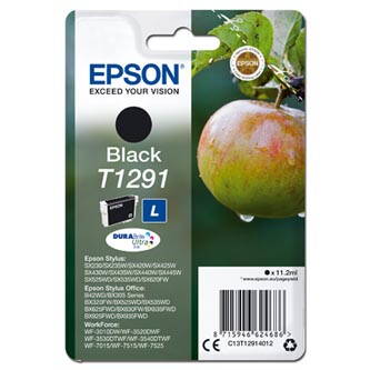 Epson originální ink C13T12914012, T1291, black, 385str., 11,2ml, Epson Stylus SX420W, 425W, Stylus Office BX305F, 320FW