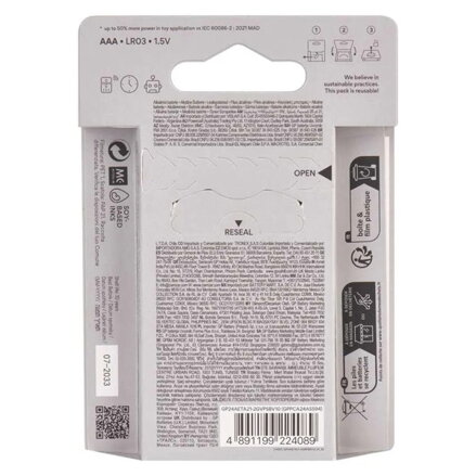 Baterie alkalická, AAA, 1.5V, GP, blistr, 10-pack, SUPER