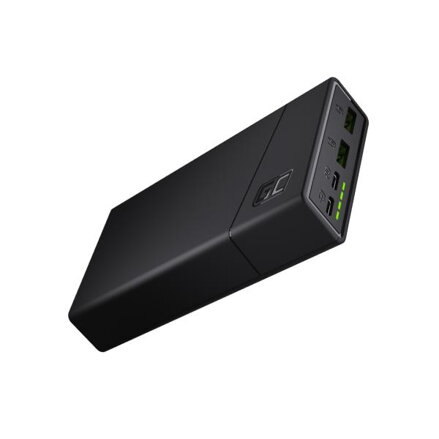 Powerbanka Green Cel PowerPlay20 20000mAh s rychlým nabíjením, 2x USB Ultra Charge a 2x USB-C