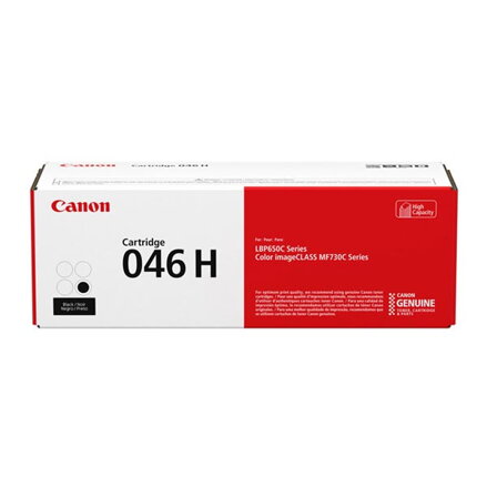 Canon originální toner 046HBK, black, 6300str., 1254C002, high capacity, Canon LBP654Cx, 653Cdw, MFP735Cx, 634Cdw, 632Cdw, O