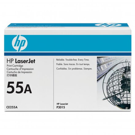 HP originální toner CE255A, black, 6000str., HP 55A, HP LaserJet P3015, LaserJet Pro 500 MFP M521dn, O