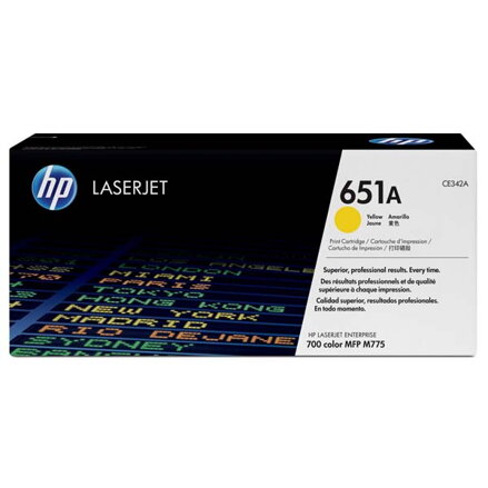 HP originální toner CE342A, yellow, 16000str., HP 651A, HP LaserJet Enterprise 700 color MFP M775dn, M775f, O