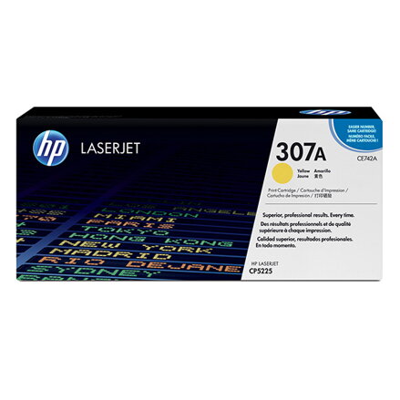 HP originální toner CE742A, yellow, 7300str., HP 307A, HP Color LaserJet CP5225, O