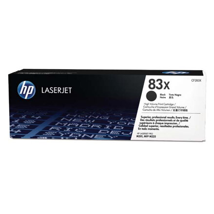 HP originální toner CF283X, black, 2200str., HP 83X, HP LaserJet Pro M201, M225, MFP M225dn, 830g, O