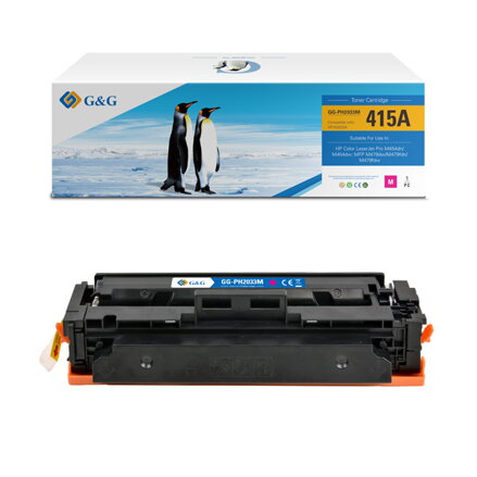 G&G kompatibilní toner s W2033A, magenta, 2100str., NT-PH2033M, HP 415A, pro HP Color LaserJet Pro M454dn/M454dw, MFP M479dw/M479f