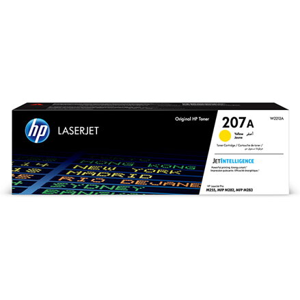 HP originální toner W2212A, yellow, 1250str., HP 207A, HP Color LaserJet Pro M255, MFP M282, M283, O