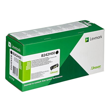 Lexmark originální toner B242H00, black, 6000str., high capacity, return, Lexmark B2442dw, B2546dn, B2546dw, B2650dn, B2650dw, O