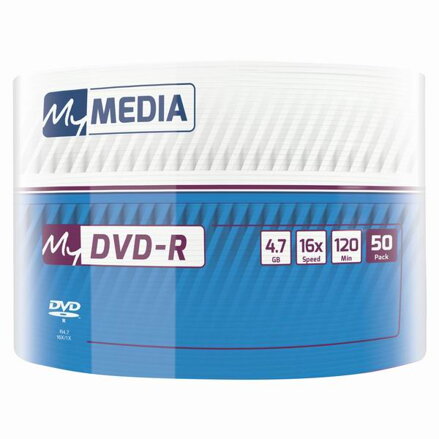 MyMedia DVD-R, 69200, 4.7GB, 16x, wrap, 50-pack, bez možnosti potisku, 12cm, pro archivaci dat