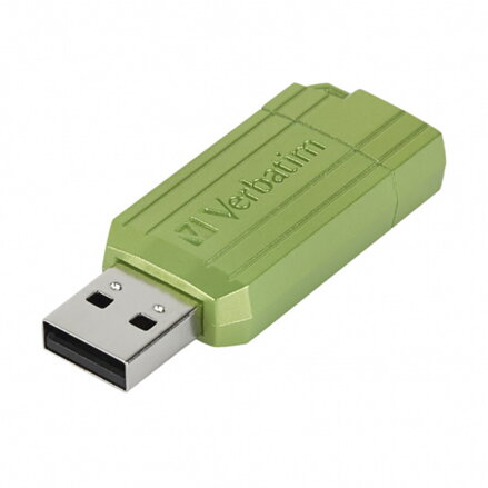 Verbatim USB flash disk, USB 2.0, 64GB, Store,N,Go PinStripe, zelený, 49964, pro archivaci dat