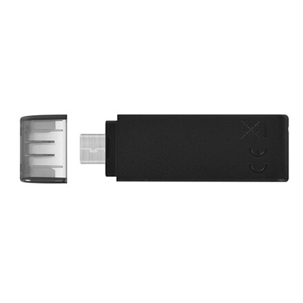 Kingston USB flash disk, USB 3.0, 128GB, DataTraveler 70, černý, DT70/128GB, USB C