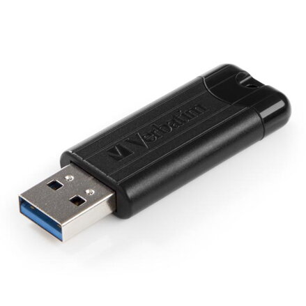 Verbatim USB flash disk, USB 3.0 (3.2 Gen 1), 256GB, PinStripe, Store N Go, černý, 49320, USB A, s výsuvným konektorem