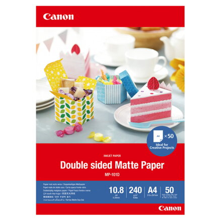 Canon Matte Photo Paper, MP-101D A4, foto papír, matný, 4076C005, bílý, A4, 240 g/m2, 50 ks, inkoustový