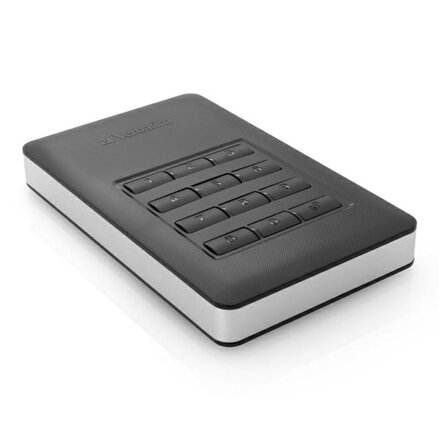 Verbatim externí pevný disk, Store N Go Secure Portable, 2.5", USB 3.0 (3.2 Gen 1), 1TB, 53401, černý, šifrovaný s numerickou kláv