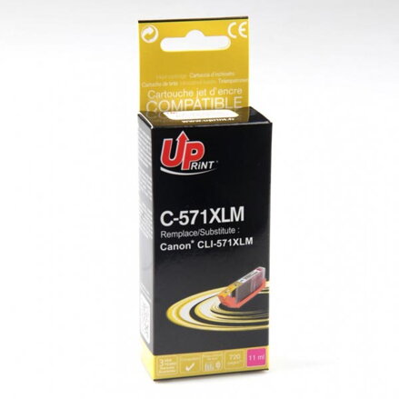 UPrint kompatibilní ink s CLI571M XL, magenta, 800str., 11ml, C-571XLM, high capacity, pro Canon PIXMA MG5750, MG5751, MG5752, MG5