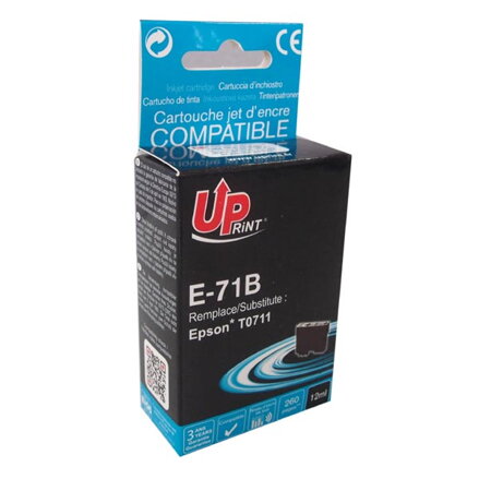 UPrint kompatibilní ink s C13T07114011, black, 12ml, E-71B, pro Epson D78, DX4000, DX4050, DX5000, DX5050, DX6000, DX605