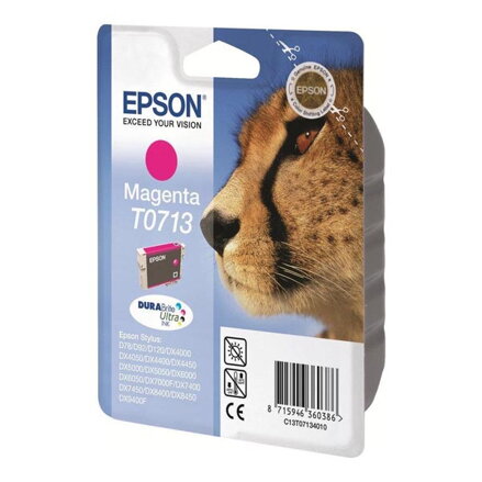 Epson originální ink C13T07134022, magenta, blistr s ochranou, 5,5ml, Epson D78, DX4000, DX4050, DX5000, DX5050, DX6000, DX605