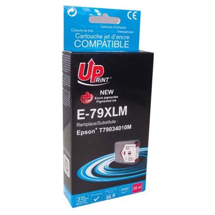 UPrint kompatibilní ink C13T79034010, s C13T79034010, 79XL, XL, magenta, 2000str., 25ml, E-79XLM, 1ks, pro Epson WorkForce Pro WF-