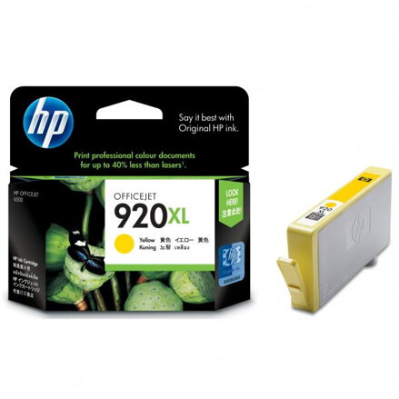 HP originální ink CD974AE, HP 920XL, yellow, 700str., HP Officejet