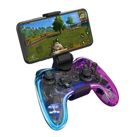 Gamepad Marvo GHOST 40, bezdrátový, 17tl., všesměrový, průhledný