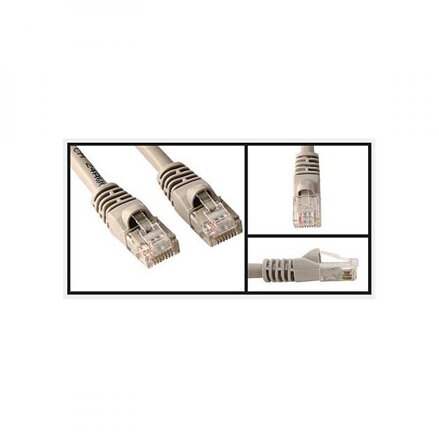 UTP patchcord, Cat.5e, RJ45 M-2m, nestíněný, křížený, šedý, k propojení 2 PC, economy