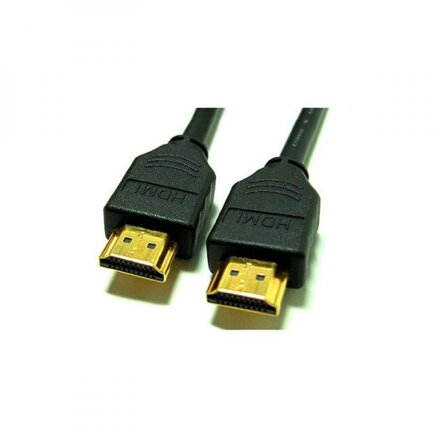 Kabel HDMI M- HDMI M, HDMI HIGH SPEED with ETHERNET, 1m, zlacené konektory, černá