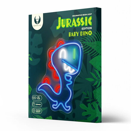 Neon PLEXI LED JURASSIC BABY DINO blue FLNJ01 Forever Light