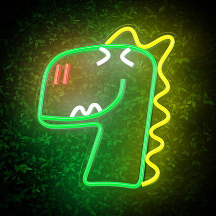 Neon PLEXI LED JURASSIC DINO green FLNJ02 Forever Light