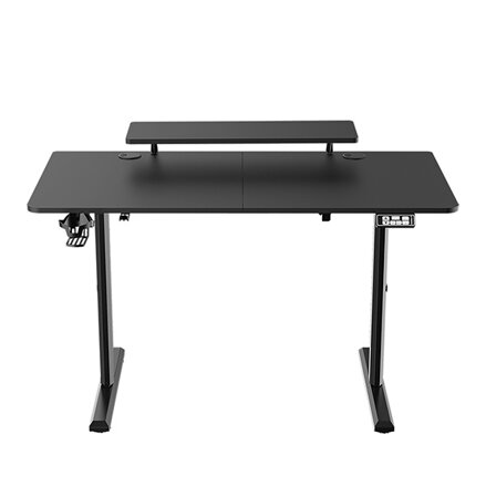 Pracovní stůl, elektricky nastavitelná výška, 120X60 cm, 72-117 cm, HIGHLANDER BLACK, černý, ULTRADESK