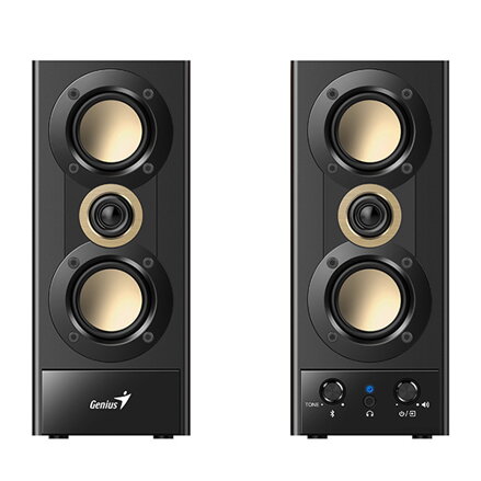 Genius reproduktory SP-HF800BT, 2.0, 20W, černo-hnědé, Bluetooth 5.3