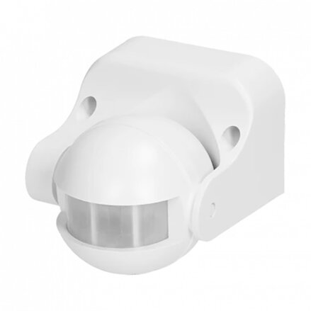 PIR motion sensor 230V 50Hz, do 12m, MAX.1200W, bílá, ORNO, 180°, IP44, infračervený