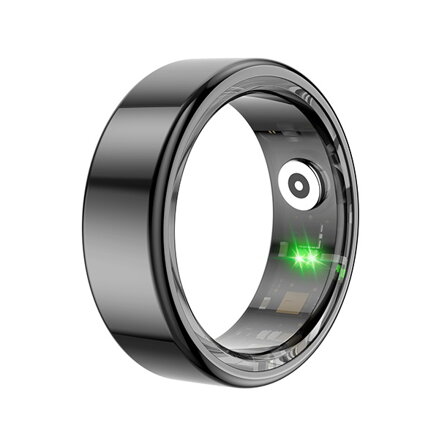 Smart RING černý, měření tlaku, srdeč. tepu, monitoring spánku, 8", Powerton