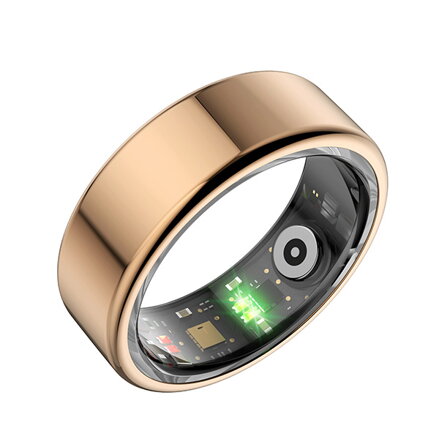 Smart RING zlatý, měření tlaku, srdeč. tepu, monitoring spánku,8", Powerton