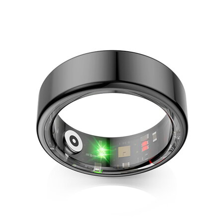 Smart RING černý, měření tlaku, srdeč. tepu, monitoring spánku, 9", Powerton