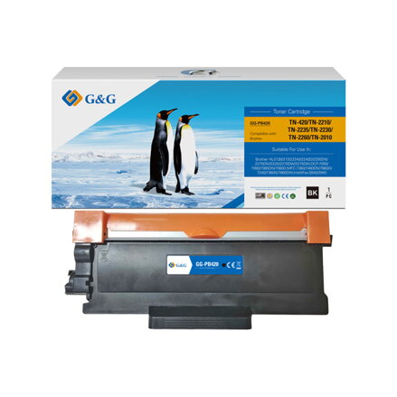 G&G kompatibilní toner s TN2210, TN420,TN2235, TN2230, TN2260, TN2010, black, 1200str., NT-PB420, pro Brother HL-2130, 2132, 2240,