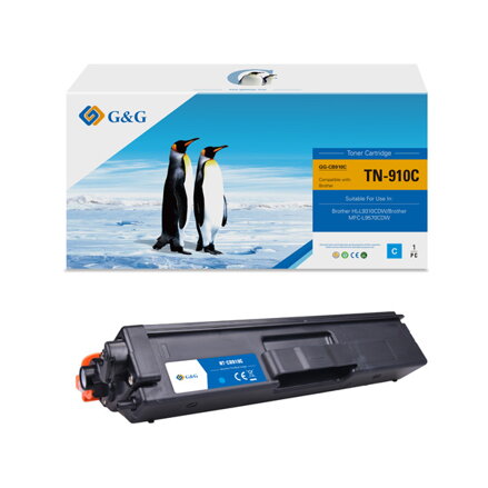 G&G kompatibilní toner s TN-910C, cyan, 9000str., NT-CB910C, pro Brother HL-L8350CDW, MFC-L8900CDW, N