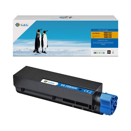 G&G kompatibilní toner s 45807102, black, 3000str., NT-FOB432C, pro OKI B412, B432, B512, MB472, MB492, MB562, N