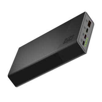 Green Cell, Power Bank, PowerPlay10S, Li-Pol, 5/9/12V, nabíjení mobilních telefonů aj., PBGC02S, 10000mAh, 2x USB-A,2x USB-C, čern