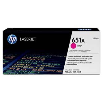 HP originální toner CE343A, magenta, 16000str., HP 651A, HP LaserJet Enterprise 700 color MFP M775dn, M775f, O