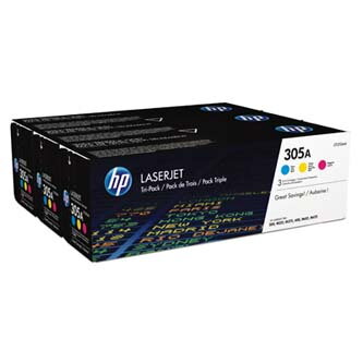 HP originální toner CF370AM, CMY, 7800 (3x2600)str., HP 305A, HP LaserJet+, N, 3x900g, 3ks, O