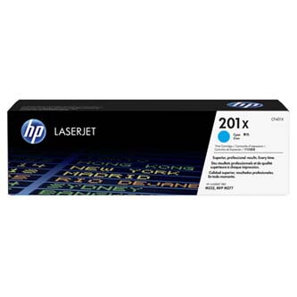 HP originální toner CF401X, cyan, 2300str., HP 201X, HP Color LaserJet MFP 277, Pro M252, 770g, O