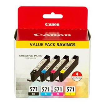 Canon originální ink 0386C005, color, 4x7ml, CLI571, 4ks, Canon Pixma TS5051,53,55, TS6050,51,52, TS8051, TS9050