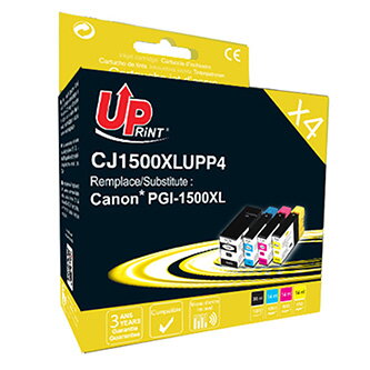 UPrint kompatibilní ink s PGI 1500XL, 1xblack/1xcyan/1xmagenta/1xyellow, 36+3x14ml, C-1500XL BK/C/M/Y PACK 4, high capacity, pro C